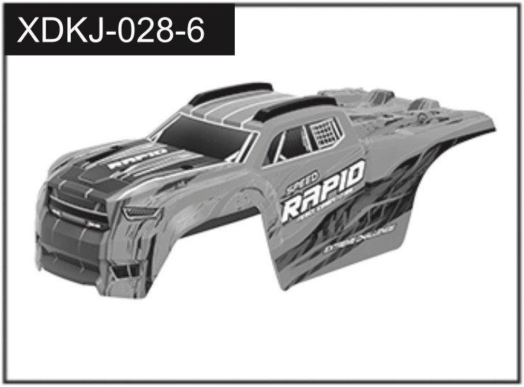 J-028-6 green - Green Car Body (Rapid)
